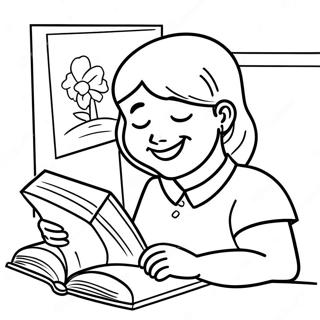 Mama Die Een Boek Leest Kleurplaat 116519-52039