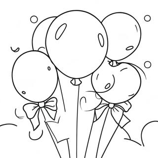 Vrolijke Gefeliciteerd Met Ballonnen Kleurplaat 116697-52174