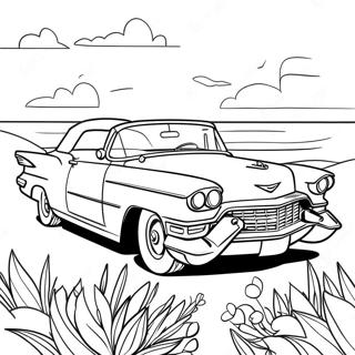 Classic Cadillac Cabriolet Kleurplaat 116721-52187