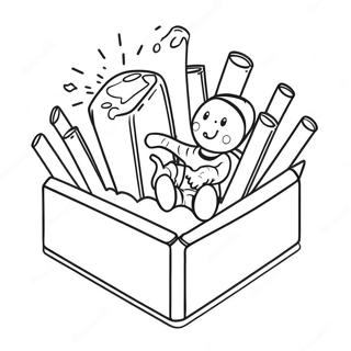 Spannende Plak Lankybox Actie Kleurplaat 116879-52318