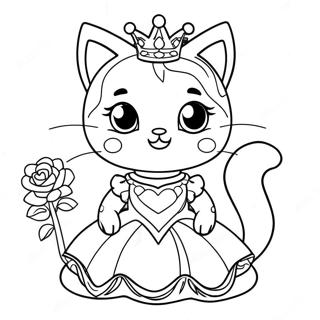 Sprankelende Prinses Kitty Kleurplaat 117031-52425