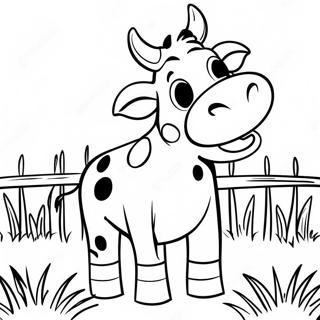 Cartoon Koe Die Gras Eet Kleurplaat 11714 1752