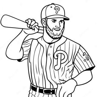 Bryce Harper In Een Phillies Jersey Kleurplaat 117779 52999