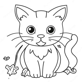 Spookachtige Zwarte Kat Kleurplaat 118652-53787