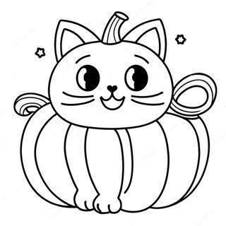 Speelse Pompoenkat Kleurplaat 118653 53789