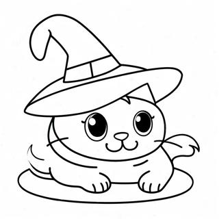Heksenhoed Kat Kleurplaat 118654-53793
