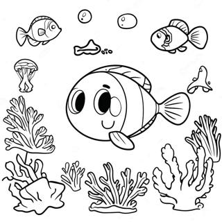 Kleurplaat Van Zeewing Die Koraalriffen Verkent 118784 53897