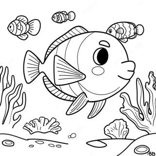 Kleurplaat Van Zeewing Die Koraalriffen Verkent 118784 53898