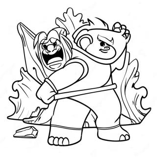 Trollhunters Epische Strijd Kleurplaat 118834-53933