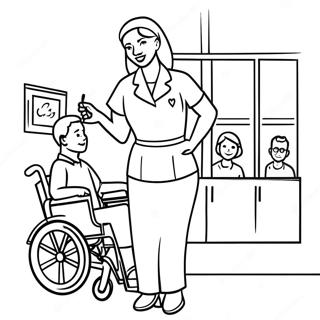 Superheld Verpleegkundige Helpt Patienten Kleurplaat 118962 54031