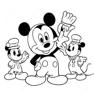 Mickey Mouse Speelt Met Vrienden Kleurplaat 1194-2589