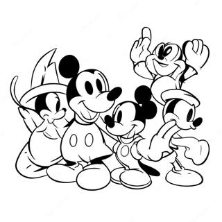 Mickey Mouse Speelt Met Vrienden Kleurplaat 1194-2591