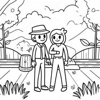 Stardew Valley Personages In Actie Kleurplaat 119502-54453