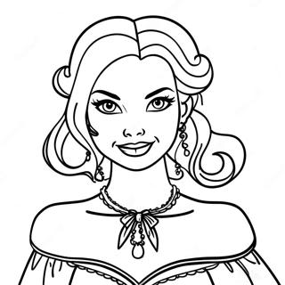 Elegante Meisje Vampier In Een Jurk Kleurplaat 119760-54657