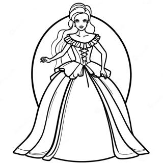 Elegante Meisje Vampier In Een Jurk Kleurplaat 119760-54660