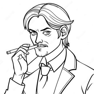Sanji Met Zijn Kenmerkende Sigaret Kleurplaat 119811 54698