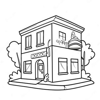 Schattige Kleurplaat Van Een Apotheekgebouw 120145-54952