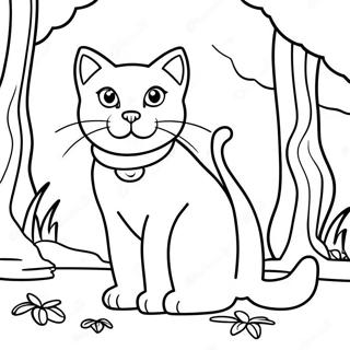 Stille Strijder Kat In De Schaduw Kleurplaat Kleurplaten