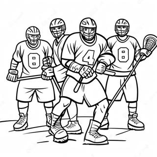 Dynamisch Lacrosse Team Kleurplaat Kleurplaten