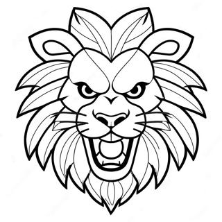 Boze Leeuw Gezicht Kleurplaat 120684-55378