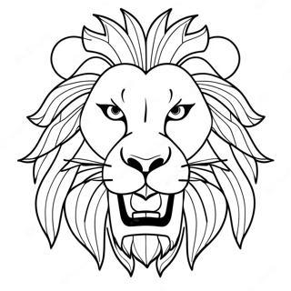 Boze Leeuw Gezicht Kleurplaat 120684-55380