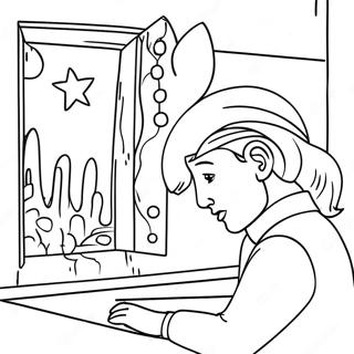 Tragische Vaarwel Scene Kleurplaat 120809-55470