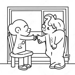 Tragische Vaarwel Scene Kleurplaat 120809-55660