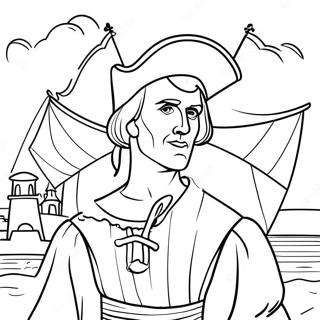 Avontuurlijke Christoffel Columbus Kleurplaat 120912 55552