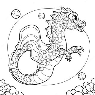 Mystieke Zee Draak Met Bellen Kleurplaat 121507-56190