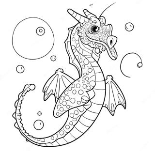 Mystieke Zee Draak Met Bellen Kleurplaat 121507-56191