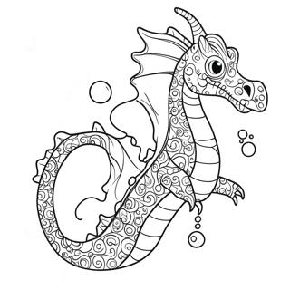 Mystieke Zee Draak Met Bellen Kleurplaat 121507-56192