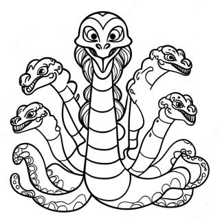 Cartoon Hydra Kleurplaat 121583-56251