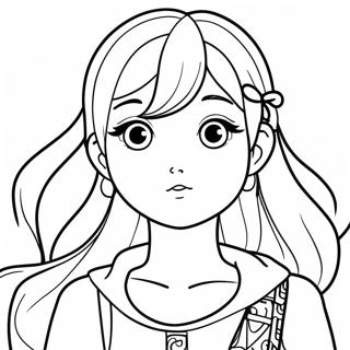 Lang Haar Anime Meisje Kleurplaten