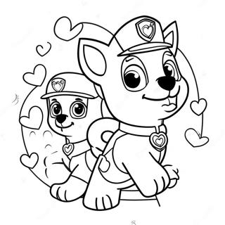 Paw Patrol Valentijnsdag Kleurplaten