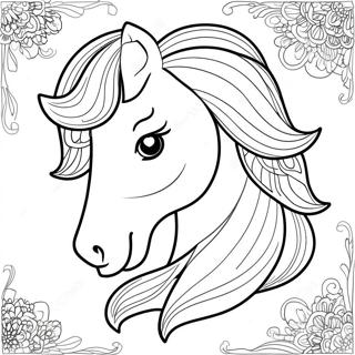 Elegante Paardenhoofd Kleurplaat 122120 56666