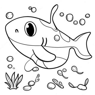 Kleurrijke Cartoon Haai Kleurplaat 122477-56997