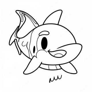 Kleurrijke Cartoon Haai Kleurplaat 122477-57000