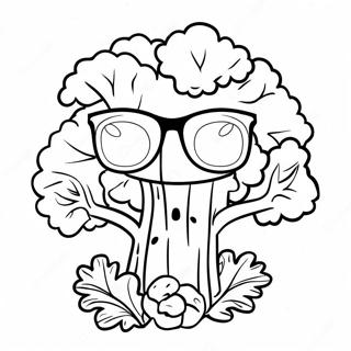 Broccoli Met Zonnebril Kleurplaat 122554-57058