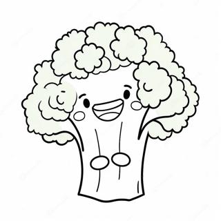 Schattige Broccoli Met Een Glimlach Kleurplaat 122555-57064