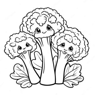 Broccoli Familie Kleurplaat 122556-57067