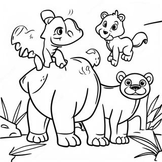 Jumanji Jungle Dieren Kleurplaat 122606 57100