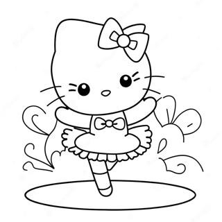 Hello Kitty Ballerina Omtrek Kleurplaten