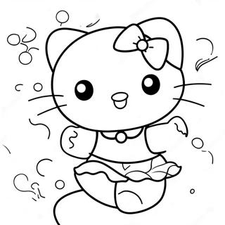 Hello Kitty Ballerina Omtrek Kleurplaten