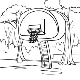 Basketbalring In Een Park Kleurplaat 122761-57217