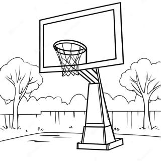 Basketbalring In Een Park Kleurplaat 122761-57220