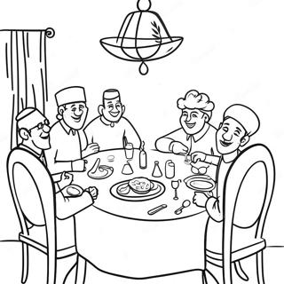 Vrolijke Shabbos Diner Tafel Kleurplaat 122916 57339