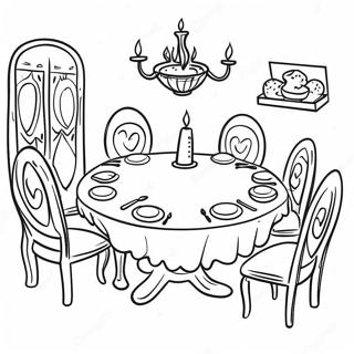 Vrolijke Shabbos Diner Tafel Kleurplaat 122916 57340