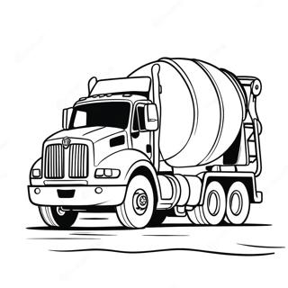 Grote Cementwagen Op Bouwplaats Kleurplaat 123249-57595