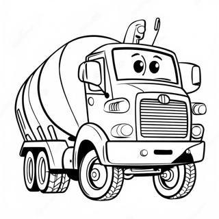 Cementwagen Met Blije Bouwvakker Kleurplaat 123250 57600