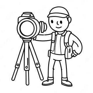 Avontuurlijke Camera Man Skibidi Kleurplaat 123379-57699